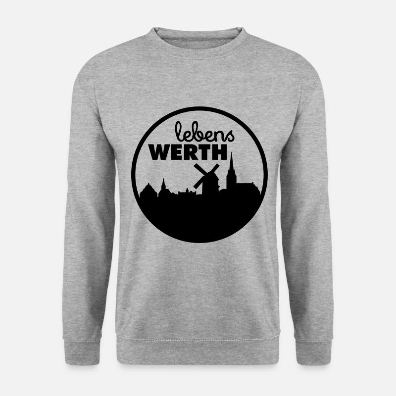 Werth Skyline / Isselburg Werth - Unisex Pullover - Weißgrau meliert