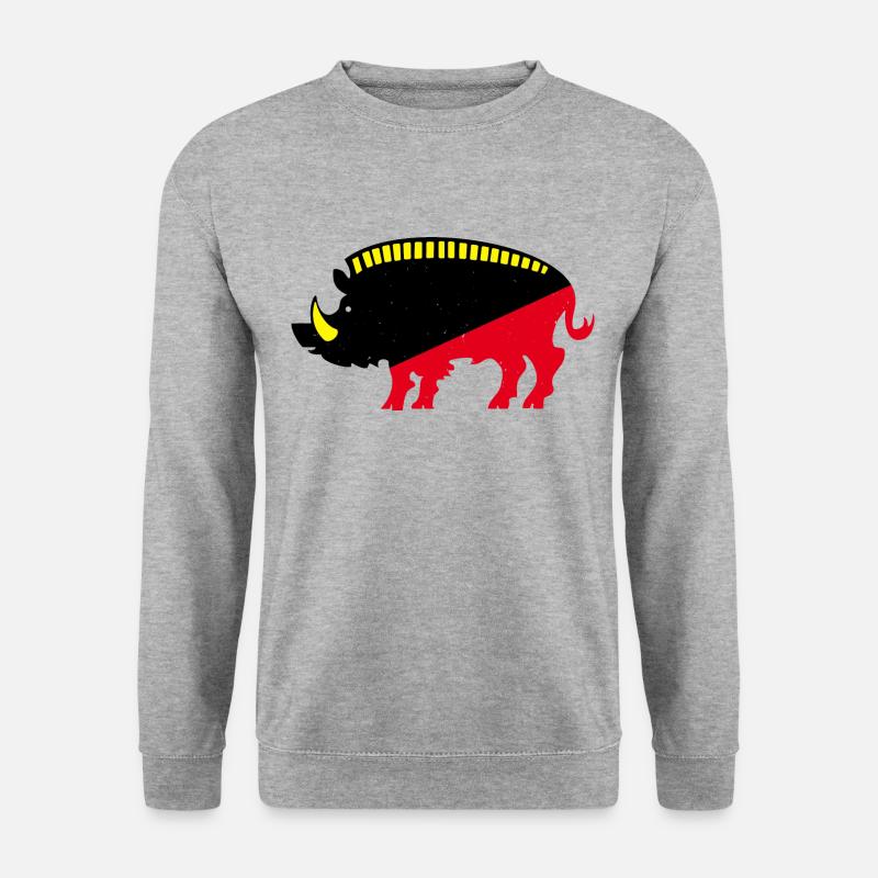 Eber - Unisex Pullover - Weißgrau meliert