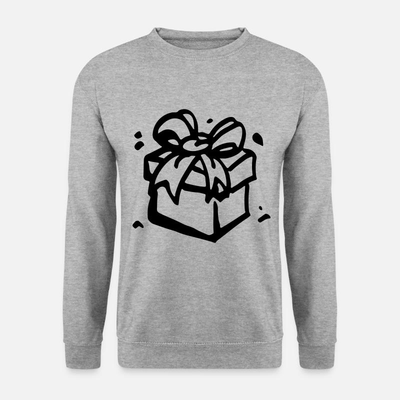 Gift Box / gift box - present - Unisex Sweatshirt - salt & pepper