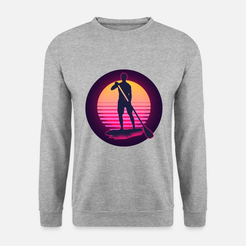 Stand Up Paddling Sup Sonne - Unisex Pullover - Weißgrau meliert