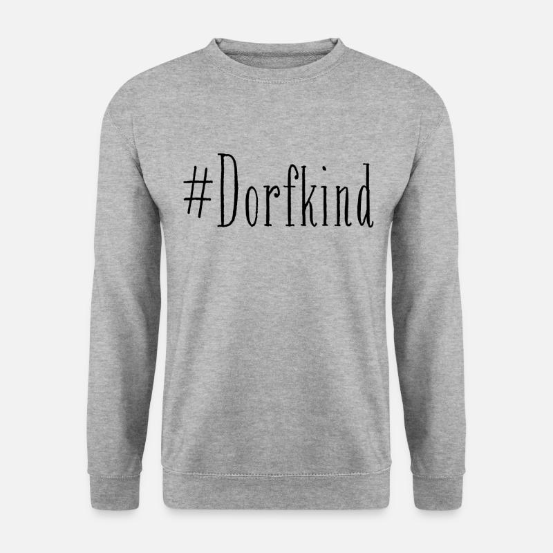 #Dorfkind - Unisex Pullover - Weißgrau meliert