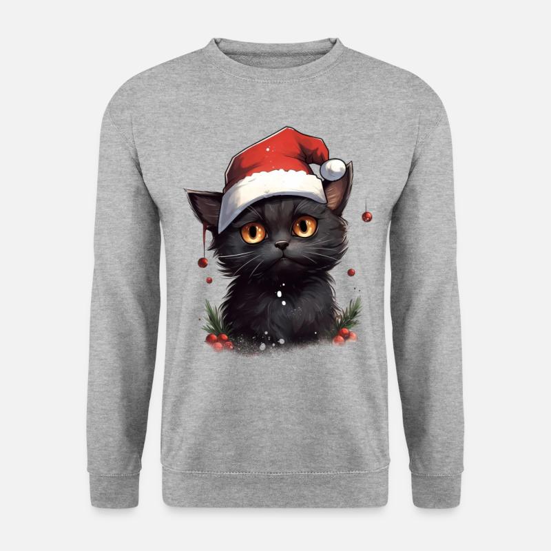 Schnurrbart-Wünsche - Unisex Pullover - Weißgrau meliert