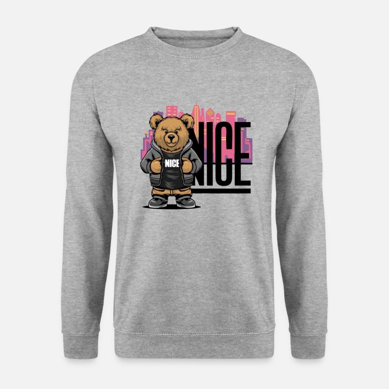 Cool "Nice" Teddy - Unisex Sweatshirt - salt & pepper