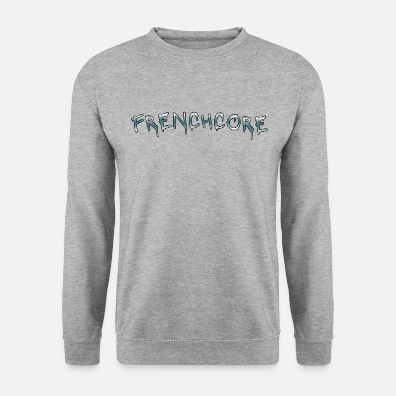 Französischcore - Unisex Pullover - Weißgrau meliert