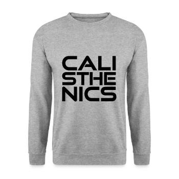 Calisthenics Street Workout Fitness Sports - Sweat-shirt Unisexe - gris chiné - Devant - Alina (178cm) & Michal (187cm)