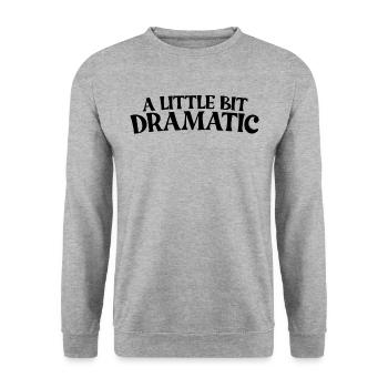 Ein bisschen dramatische lustige Frauen ein bissch - Unisex Pullover - Weißgrau meliert - Vorne - Alina (178cm) & Michal (187cm)