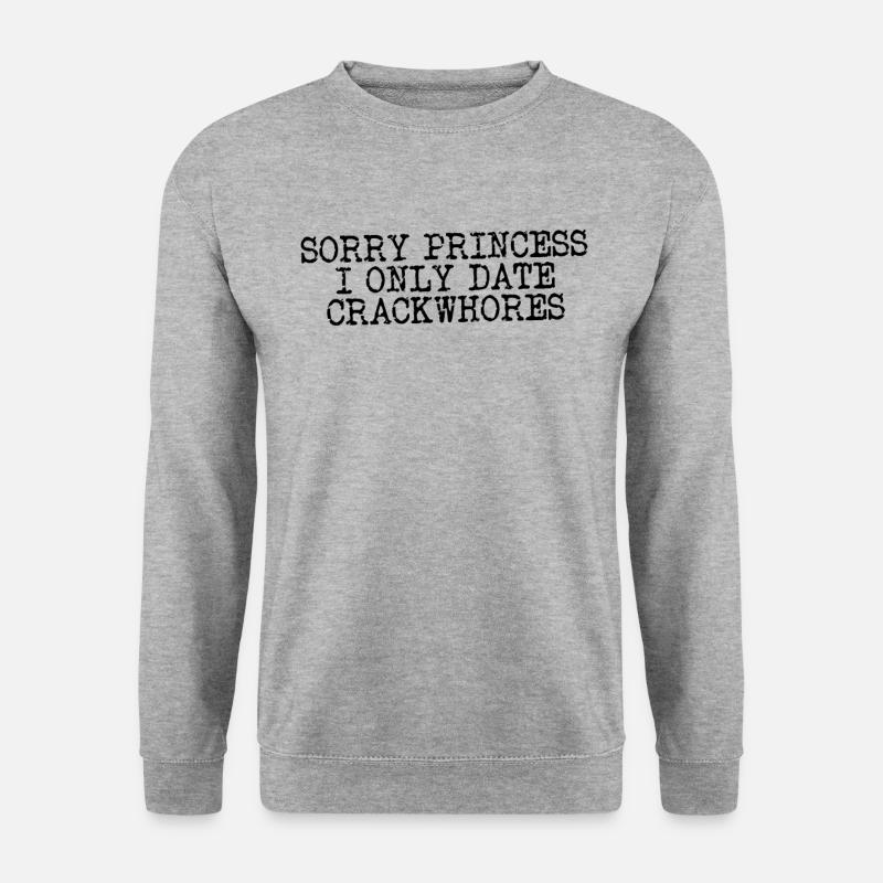 Entschuldigung Prinzessin Ich verabrede mich nur m - Unisex Pullover - Weißgrau meliert