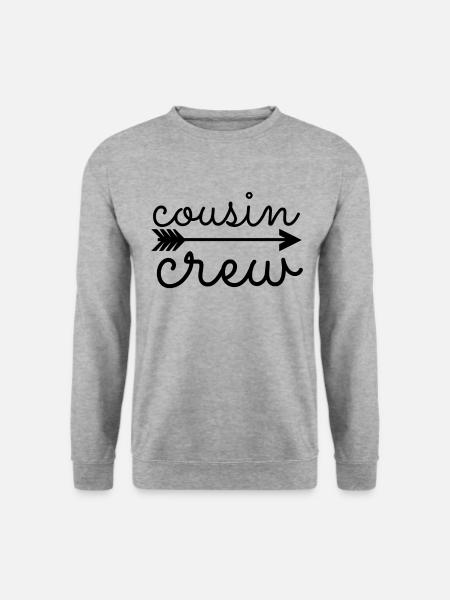 Cousine Crew Cousin Stamm Matching Kids Cousine Cr - Unisex Pullover - Weißgrau meliert
