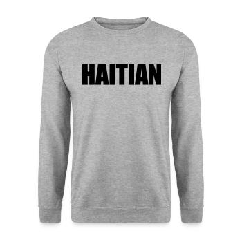 Haitianische stolze haitianische Leben haitianisch - Unisex Pullover - Weißgrau meliert - Vorne - Alina (178cm) & Michal (187cm)