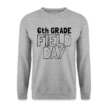 6. Klasse Field Day School Kinderlehrer 6. Klasse - Unisex Pullover - Weißgrau meliert - Vorne - Alina (178cm) & Michal (187cm)