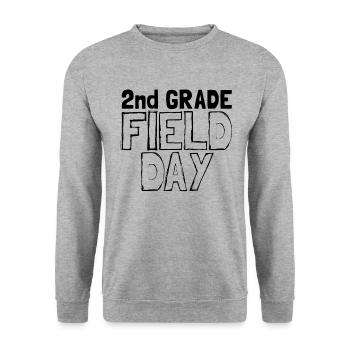 2. Klasse Field Day School Kinderlehrer 2. Klasse - Unisex Pullover - Weißgrau meliert - Vorne - Alina (178cm) & Michal (187cm)
