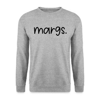 Margs Margarita Liebhaber Cinco de Mayo Margs - Unisex Pullover - Weißgrau meliert - Vorne - Alina (178cm) & Michal (187cm)