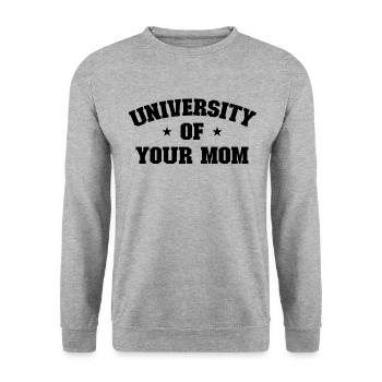 Universit�t Ihrer Mutter - Unisex Pullover - Weißgrau meliert - Vorne - Alina (178cm) & Michal (187cm)