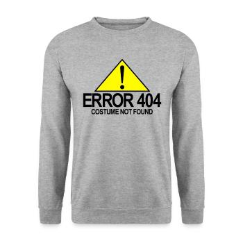 Fehler 404 Kost�m nicht als lustiger Halloween -Fe - Unisex Pullover - Weißgrau meliert - Vorne - Alina (178cm) & Michal (187cm)