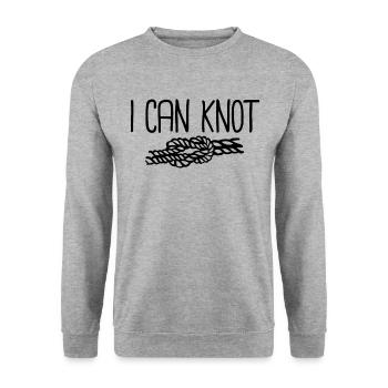 Ich kann Scout Scouting Camping Troop Knot Scout k - Unisex Pullover - Weißgrau meliert - Vorne - Alina (178cm) & Michal (187cm)