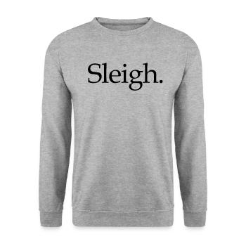Sleigh Slay Girl Tötung Schlitten Weihnachten Frau - Unisex Pullover - Weißgrau meliert - Vorne - Alina (178cm) & Michal (187cm)