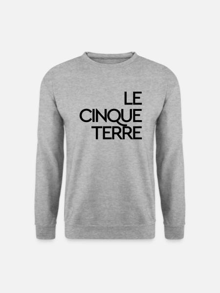Le Cinque Terre Italien Europa Urlaubsreise - Unisex Pullover - Weißgrau meliert