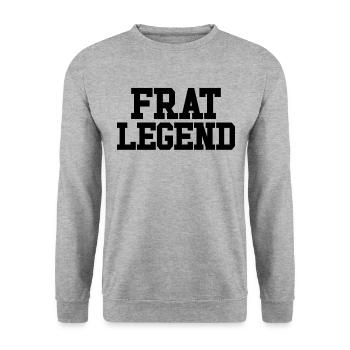 Frat Legend Drôle Fraternité Hommes Frat Le - Sweat-shirt Unisexe - gris chiné - Devant - Alina (178cm) & Michal (187cm)
