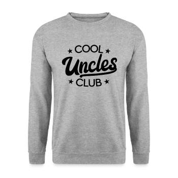 Cool Onkel Club bester Onkel Favoriten Onkel cool - Unisex Pullover - Weißgrau meliert - Vorne - Alina (178cm) & Michal (187cm)