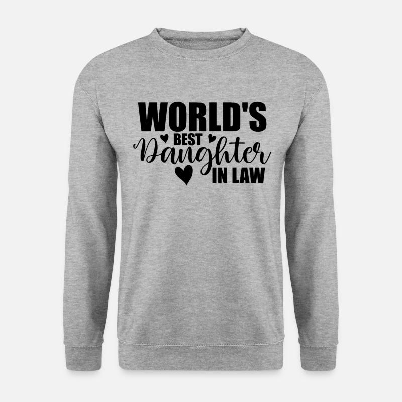 Die beste Schwiegertochter der Welt - Unisex Pullover - Weißgrau meliert