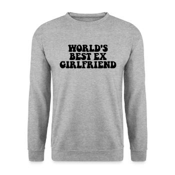 Die beste Ex-Freundin der Welt - Unisex Pullover - Weißgrau meliert - Vorne - Alina (178cm) & Michal (187cm)