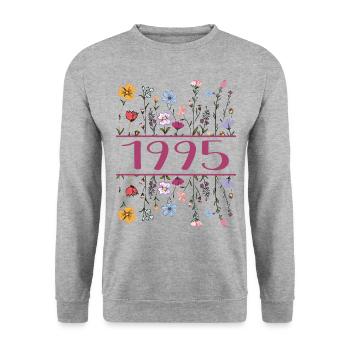 1995 Legendary Since 1995 Birthday 1995 Women - Unisex Sweatshirt - salt & pepper - Front - Alina (178cm) & Michal (187cm)