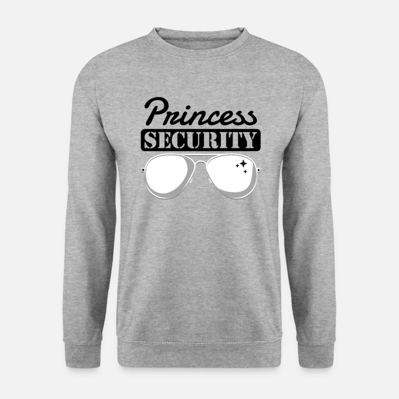 Prinzessin Security Halloween-Elternkostüm - Unisex Pullover - Weißgrau meliert