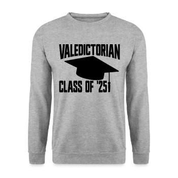 Jahrgangsbester der 25. Klasse, Abschluss 2025 - Unisex Pullover - Weißgrau meliert - Vorne - Alina (178cm) & Michal (187cm)