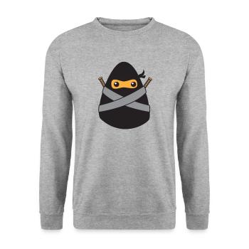 Candy Corn Ninja Kostüm Halloween Kinder Candy Cor - Unisex Pullover - Weißgrau meliert - Vorne - Alina (178cm) & Michal (187cm)