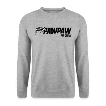 Pit Crew Pawpaw Race Birthday Family Racing Paw - Unisex Sweatshirt - salt & pepper - Front - Alina (178cm) & Michal (187cm)