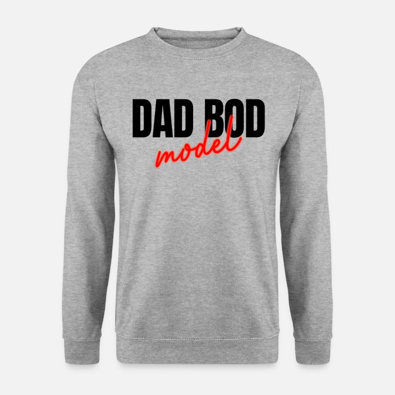 Dad Bod Model Funny Men Dad Bod - Unisex Sweatshirt - salt & pepper