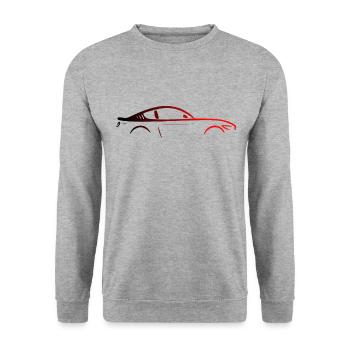Car Sports Car Silhouette Design - Unisex Sweatshirt - salt & pepper - Front - Alina (178cm) & Michal (187cm)