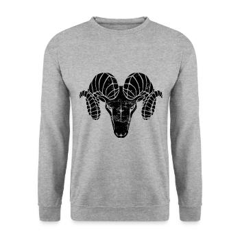 Aries used look - black - Unisex Sweatshirt - salt & pepper - Front - Alina (178cm) & Michal (187cm)