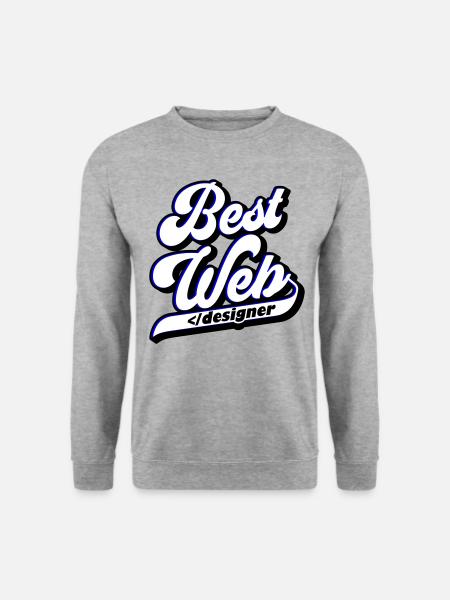 Best Web Designer | Farben änderbar - Unisex Pullover - Weißgrau meliert