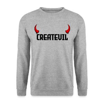 Createvil - Unisex Sweatshirt - salt & pepper - Front - Alina (178cm) & Michal (187cm)