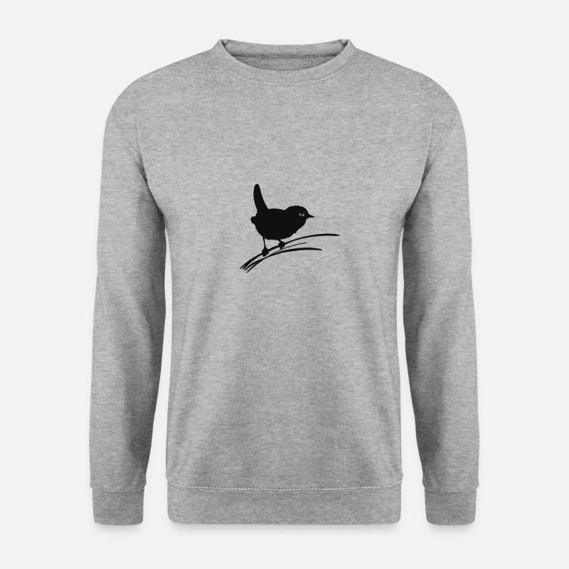 Vogel - Unisex Pullover - Weißgrau meliert