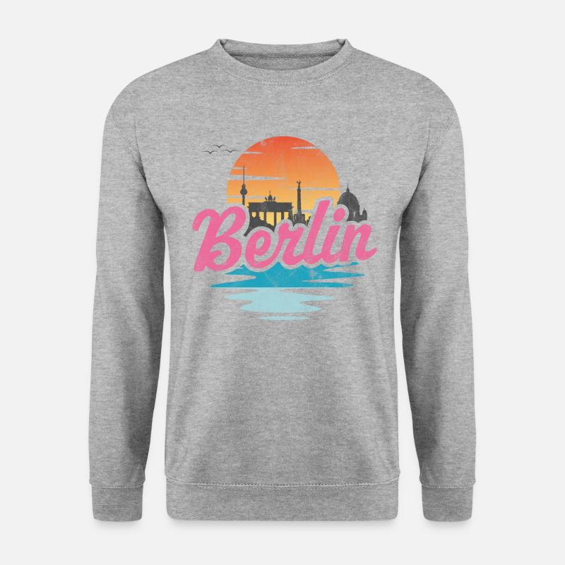 Berliner Stadt - Unisex Pullover - Weißgrau meliert
