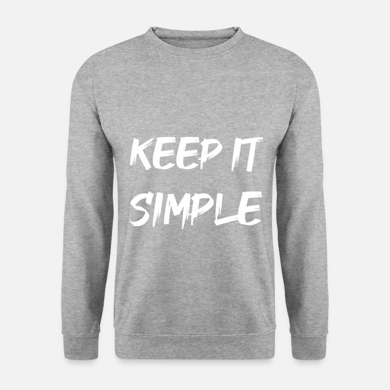 Keep it simple - Unisex Pullover - Weißgrau meliert