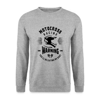 Maillot de course moto motocross - Sweat-shirt Unisexe - gris chiné - Devant - Alina (178cm) & Michal (187cm)