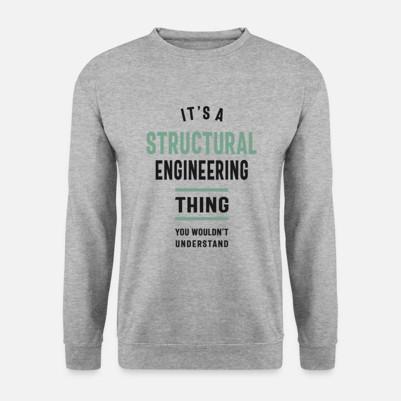 Eine strukturelle Technik-Sache - Unisex Pullover - Weißgrau meliert