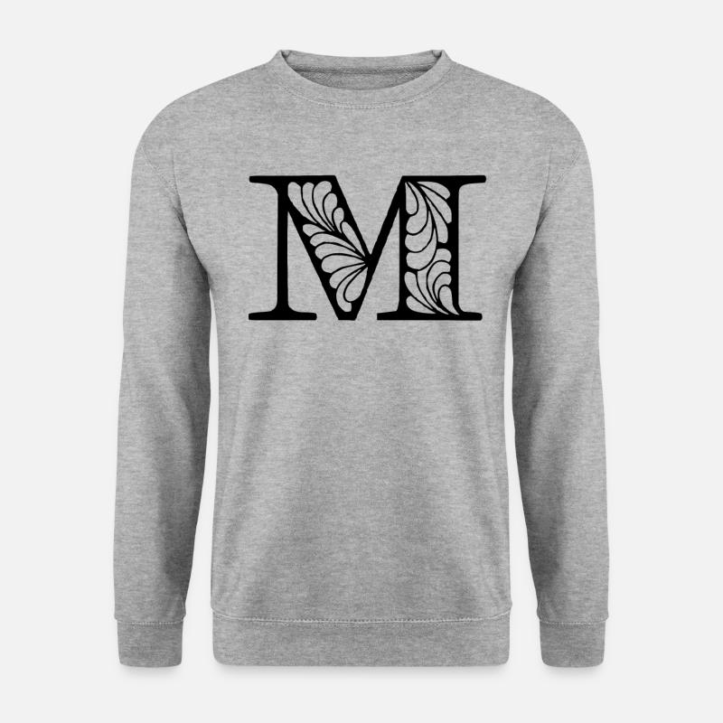 M - Unisex Pullover - Weißgrau meliert
