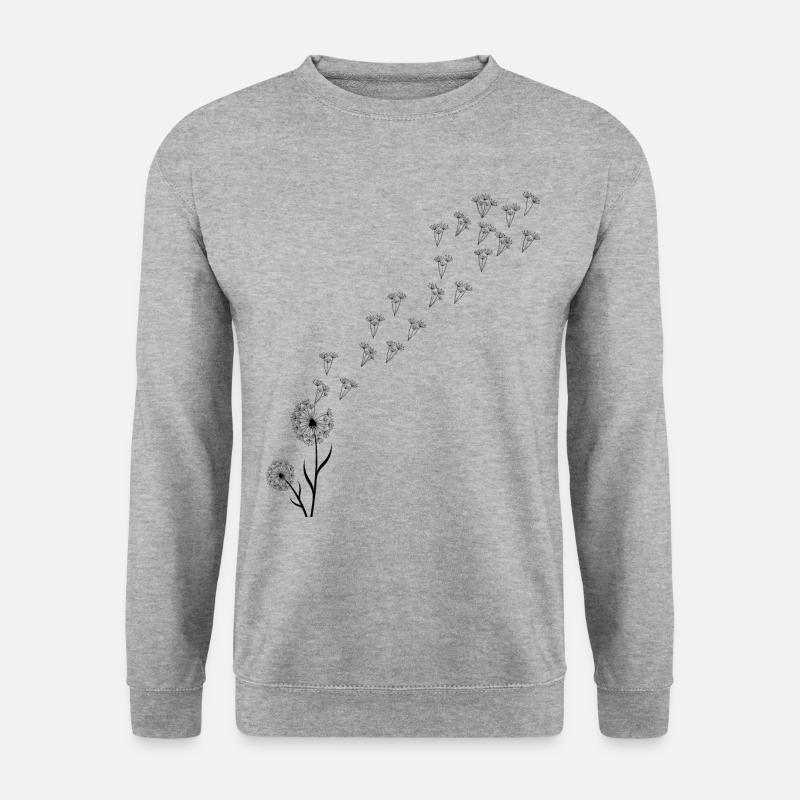 Löwenzahn Pusteblume - Unisex Pullover - Weißgrau meliert