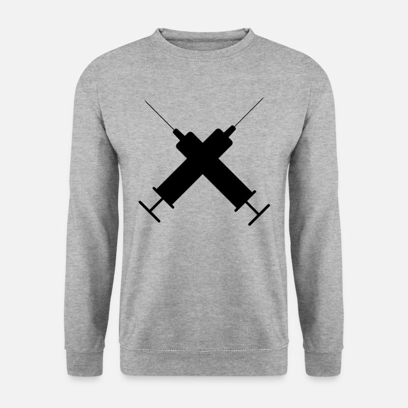 Spritze - Unisex Pullover - Weißgrau meliert