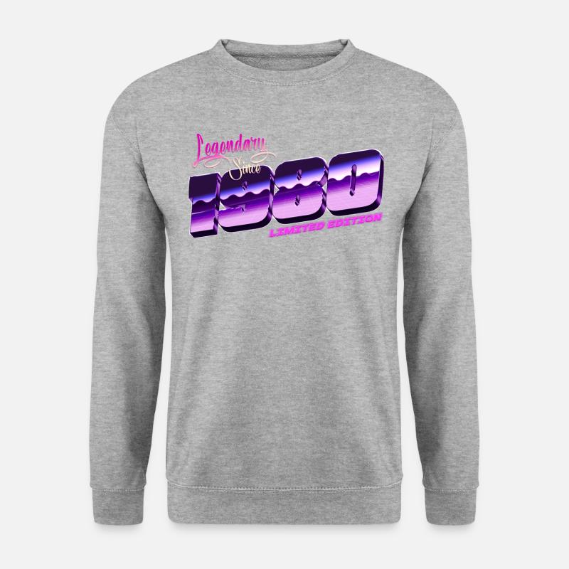 LEGENDÄR SEIT 1980 - Unisex Pullover - Weißgrau meliert