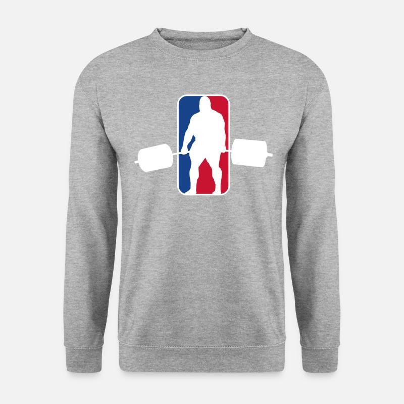 Kreuzheben - Unisex Pullover - Weißgrau meliert