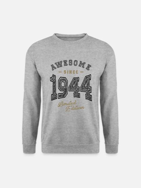 Awesome Since 1944 78th Birthday - Unisex Sweatshirt - salt & pepper