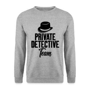 Private Detective Team Investigator - Unisex Sweatshirt - salt & pepper - Front - Alina (178cm) & Michal (187cm)