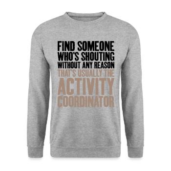 Usually activity coordinator - Unisex Sweatshirt - salt & pepper - Front - Alina (178cm) & Michal (187cm)