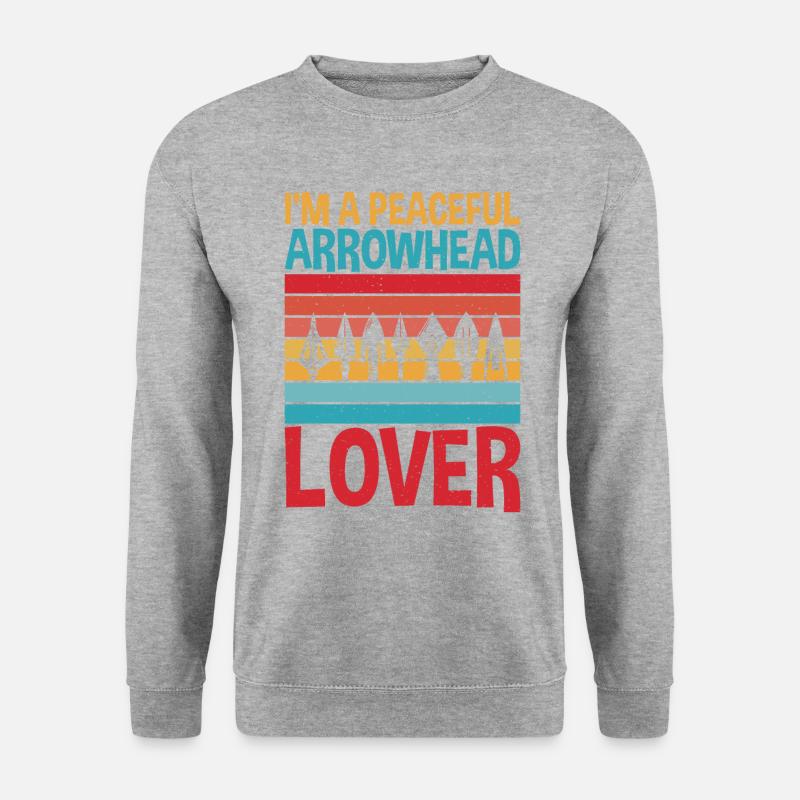 Friedlicher - Unisex Pullover - Weißgrau meliert