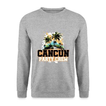 Vacances de l’équipage de fête à Cancun - Sweat-shirt Unisexe - gris chiné - Devant - Alina (178cm) & Michal (187cm)